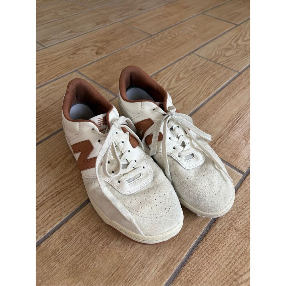 New Balance BB80 White Leather Brown Suede Lifestyle Sneakers Men’s 9.5